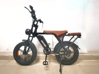 DEEPOWER V8 Mountain Motorcycle 1000W 48V 25AH Electric Bike  Adult EBIKE 20 Inch Thick Tire Off-Road Folding Electric ebike