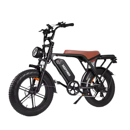 DEEPOWER V8 Mountain Motorcycle 1000W 48V 25AH Electric Bike  Adult EBIKE 20 Inch Thick Tire Off-Road Folding Electric ebike