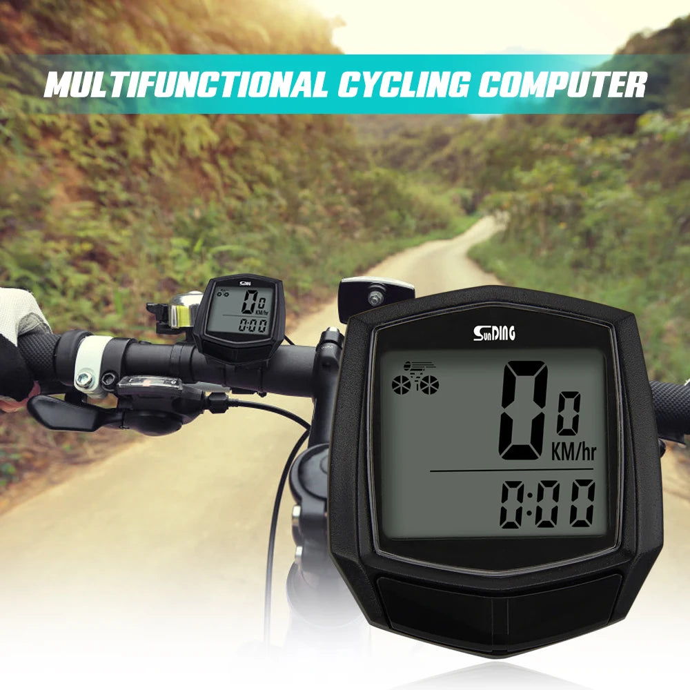 Bike Computer Multifunctional Speedometer LCD Digital Display Bike Table Waterproof Odometer Cycling Stopwatch Bicycle Computer